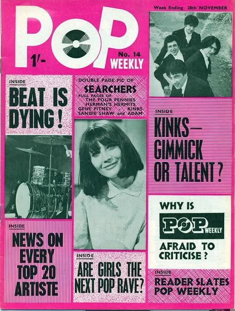 Sunshine Lollipops And Rainbows, Sandie Shaw, Pop Culture Magazine, Teen Magazines, You Really Got Me, Pop Magazine, The Kinks, Teen Magazine, Swinging Sixties