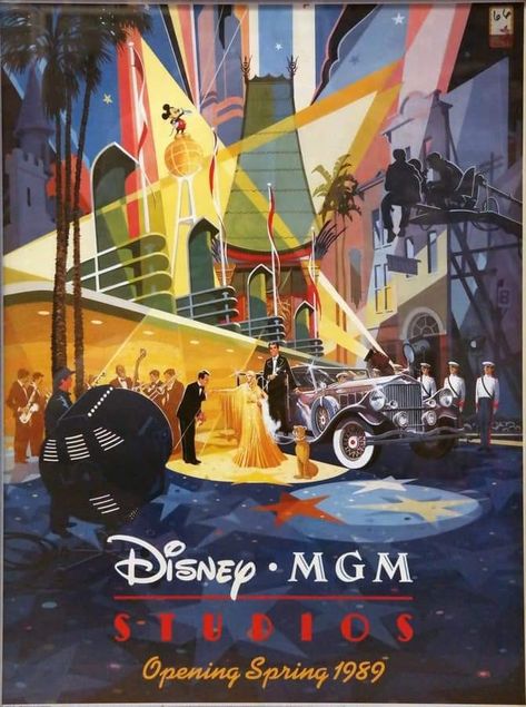 Grand Opening Poster, Mgm Studios, Hollywood Scenes, Promotional Poster, Disney Posters, Historical Images, Disney Studios, Disney Theme Parks, Disney Theme