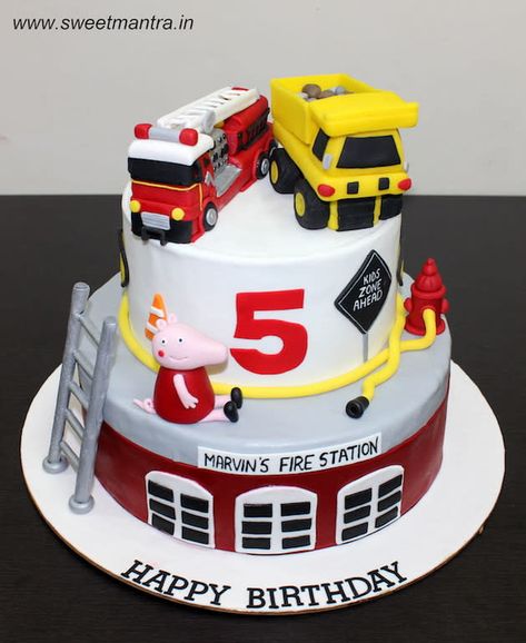 Fire Station Cake, Firefighter Birthday Cakes, Fire Engine Cake, Dump Truck Cakes, Fireman Cake, Toddler Birthday Cakes, Firetruck Cake, Cartoon Birthday Cake, Truck Birthday Cakes