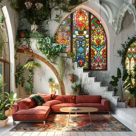 Georgia Interior Design, Non Traditional Homes, Eccentric Style House, Art House Interior, Beautiful Homes Interior, Italy Interior Design, Butcherblock Countertops, Adopt Me, Dream House Rooms