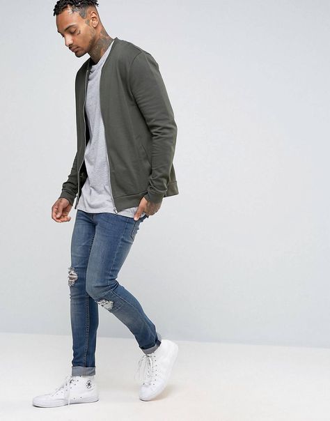 LOVE this from ASOS! Jacket Dress Outfit, Green Jacket Outfit, Men's Shirts And Tops, Minimalist Fashion Men, Party Wear Dress, Pants Outfit Men, Mens Clothing Store, Mens Casual Outfits Summer, African Clothing For Men