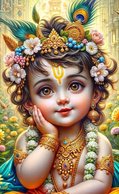 Shree Krishna Bal Gopal, Real Picture Of Lord Krishna, Lord Krishna Cute Images, Shree Krishna Cute Pic, Little Krishna Cute Pics Janmashtami, Bal Krishna Photo Cute, Krishna Ji Cute Images, Krishna Baby Photo, Janmashtami Krishna Images