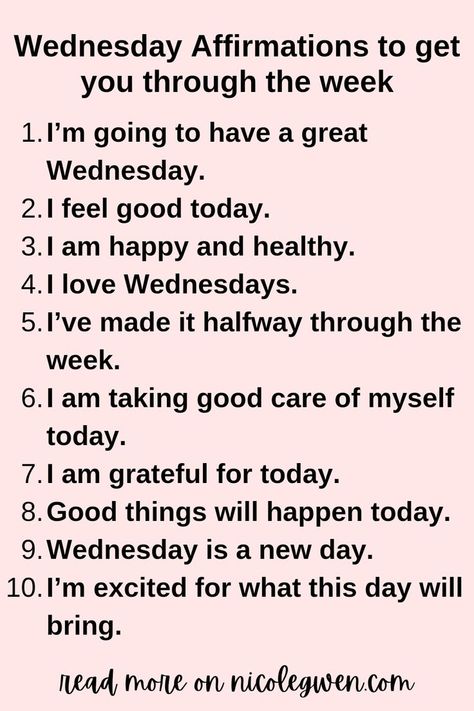 Wednesday affirmations quotes Wednesday Affirmations, Latina Quotes, Latinas Quotes, Good Wednesday, Weekday Quotes, Affirmations For Kids, Wellness Wednesday, Affirmations For Women, Wellness Inspiration