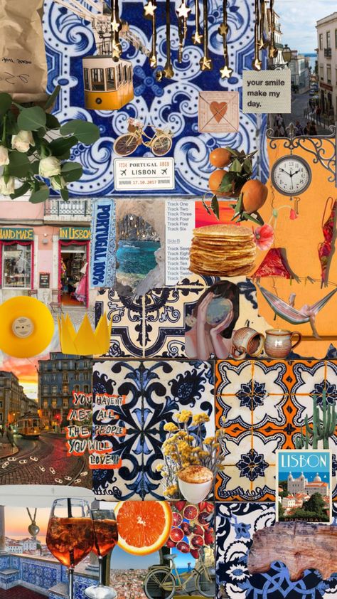 #portugal #lisbon Funky Wallpaper, Travel Collage, Portugal Lisbon, Portuguese Culture, Travel Album, Break The Rules, Portugal Travel, Lisbon Portugal, Cute Wallpaper Backgrounds