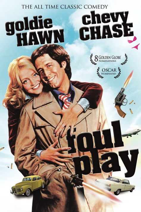 A shy San Francisco librarian and a bumbling cop fall in love as they solve a crime involving albinos, dwarves, and the Catholic Church. Directed by: Colin Higgins Starring: Goldie Hawn, Chevy Chase, Burgess Meredith, Brian Dennehy, Rachel Roberts, Eugene Roche, Dudley Moore, William Frankfather, Marc Lawrence, Marilyn Sokol, Billy Barty Music by Charles Fox Release date: July 14, 1978 Brian Dennehy, Man Garage, Dog Spaces, Foul Play, Dog Area, Classic Comedies, Chevy Chase, Goldie Hawn, Best Supporting Actor