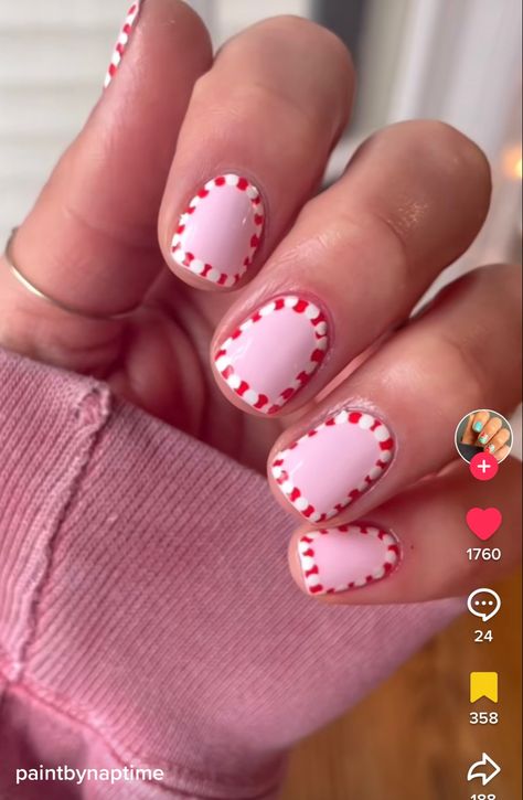 Peppermint Candy Nail Art, Hot Pink And Red Christmas Nails, Christmas Pink And Red Nails, Peppermint Candy Nails, Pink And Red Holiday Nails, Cute Short Christmas Nails Simple, Pink Peppermint Nails, Peppermint Nail Art, Red And Pink Christmas Nails