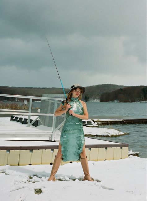 Fishing Editorial, Pole Photoshoot, Fishing Pole, Fashion Editorial, All About Fashion, Editorial Fashion, Lace Skirt, Editorial, Fishing