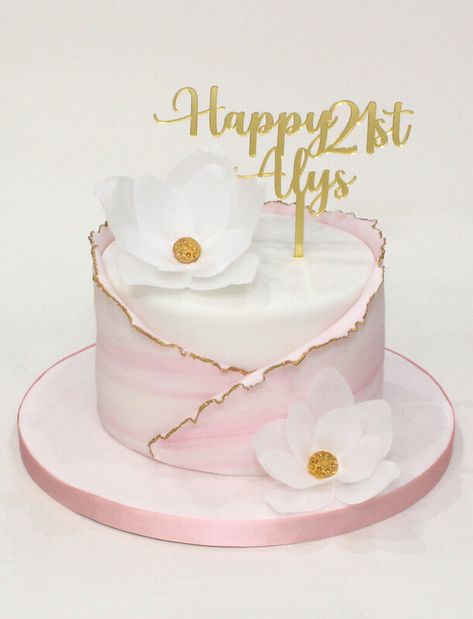 Fondant Birthday Cakes For Women, Pastel Marble Cake, Marbled Birthday Cake, Marble Cake Design, Rose Gold Marble Cake, Pink Marble Cake, Pink Fondant Cake, Pink Marbled Cake, Pink Marble Fondant Cake