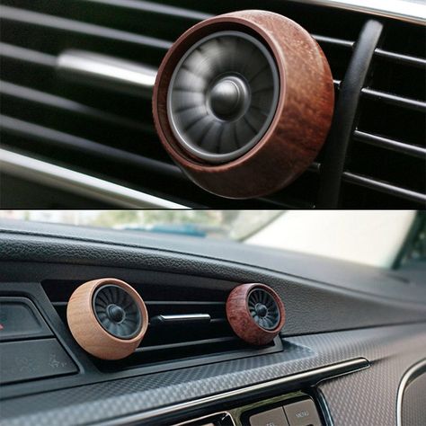 Wooden Aromatherapy Essential Oil Diffuser Car Vent Clip - The Green Head Air Refreshener, Car Detail Shop, Wooden Diffuser, Car Accessories Diy, Car Air Purifier, Car Accessories For Guys, Car Vent Clip, Car Accessories For Girls, Car Perfume