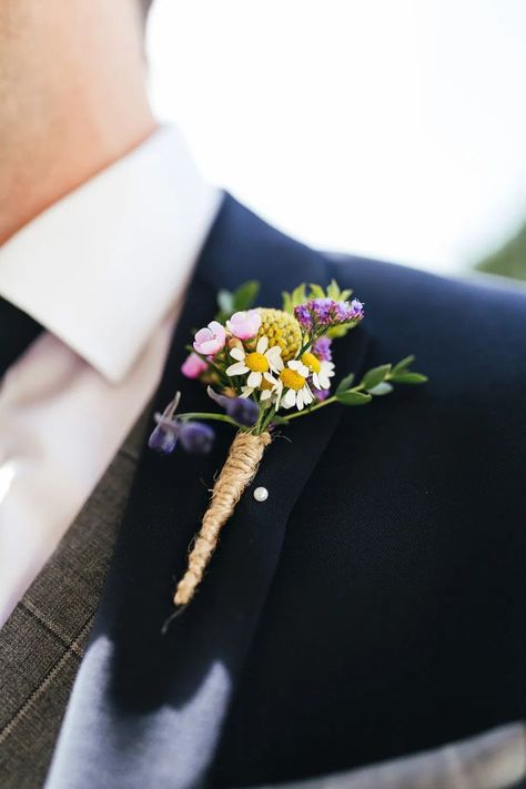 English Garden Party, Grey Waistcoat, Wildflower Wedding Theme, Buttonhole Flowers, Wedding Flowers Wildflowers, Groom Buttonholes, Simple Wedding Flowers, Button Holes Wedding, The Asylum