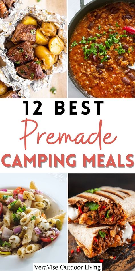 Easy Camping Dinners Make Ahead, Meals For Camping Make Ahead, Camping Meals Healthy Easy, Grill Camping Meals, Camping Meals Make Ahead, Camping Food Ideas Make Ahead, Lunch Camping Ideas, Easy Cabin Meals, Campfire Dinner Ideas