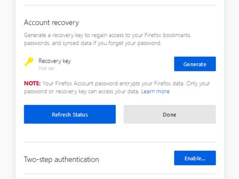 Mozilla rolls out recovery key option for Firefox accounts (ZDNet) Account Recovery Proof, Account Recovery, Accounting, Rolls, Social Media, Key, Quick Saves