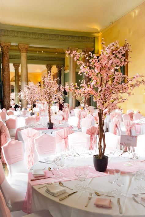 Light Pink Theme Party, Cherry Blossom Wedding Theme Decoration, Cherry Blossom Table Decor, Pink 15 Decorations, Wedding Decorations Pink And White, Blush Quinceanera Theme, Pink And White Wedding Decorations, Blush Pink Quinceanera Theme, Wedding Pink Theme