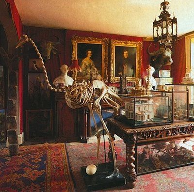 "world of interiors" | Photograph by James Mortimer via World of Interiors Malplaquet House, James Mortimer, Art Collector Home, Bird Room, Cabinet Of Curiosity, Steampunk House, Moody Interiors, House London, Cabinet Of Curiosities