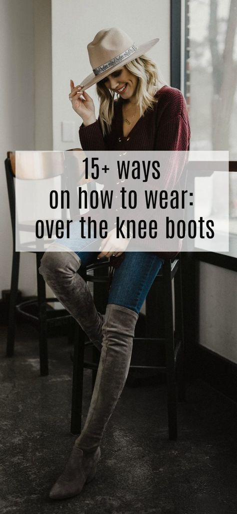 Over The Knee Brown Boots Outfits, Thigh High Brown Boots Outfit, Tall Boots Outfit Fall, Brown Over The Knee Boot Outfit, Thigh High Boots Outfit Winter, Outfits With Over The Knee Boots, How To Style Knee High Boots, Knee Boots Outfit Winter, Outfits With Knee High Boots