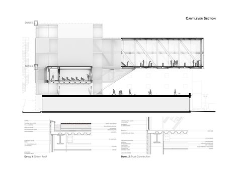 Cantilever Structure, Cantilever Architecture, Triangular Architecture, Section Drawing Architecture, College Of Architecture, Filipino Architecture, Truss Structure, Architecture Blueprints, Urban Housing