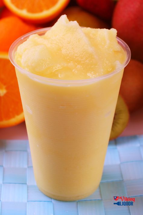 Pam's Malibu Slush Recipe This Malibu Slush recipe is a colorful, crowd-pleasing cocktail for any time of year. Easily made a couple of days ahead – just pull it out of the freezer when ready to serve. One of our most asked for recipes – especially over the holidays. Orange Julius Smoothie, Creamsicle Smoothie, Vanilla Smoothie, Orange Julius, Dessert Aux Fruits, Breakfast Drink, Mango Smoothie, Smoothie Shakes, Smoothie Drinks