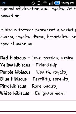 Hibiscus flower color meaning Flower Color Meaning, Hibiscus Flower Meaning, Flower Tattoos Meanings, Hibiscus Flower Tattoos, Hawaii Tattoos, Hibiscus Tattoo, Flower Tattoo Meanings, Purple Hibiscus, Maori Tattoo Designs