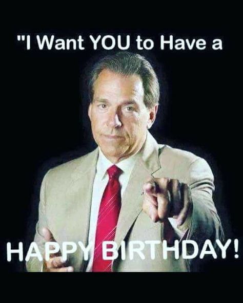 Nick Saban Alabama Birthday Wishes, Happy Birthday Harley Davidson, University Of Alabama Logo, Happy Birthday Nick, Alabama Wallpaper, Alabama Logo, Alabama Football Roll Tide, Happy Birthday Friends, Birthday Wine Glass