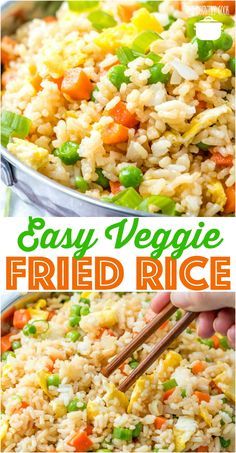 Easy Vegetable Fried Rice recipe from The Country Cook #easy #recipes #rice #friedrice #sidedish #vegetable #vegetarian Family Cooking Recipes, Vegetable Fried Rice Recipe, Easy Fried Rice, Veggie Fried Rice, Fried Rice Recipe Easy, Recipes Rice, Arroz Frito, Vegetable Fried Rice, Easy Vegetable