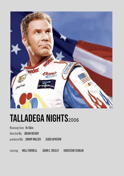 Talladega Nights Poster, Movie Essentials, Talladega Nights, Judd Apatow, College Room, Will Ferrell, Fav Movies, Comedy Movies, Movie Poster