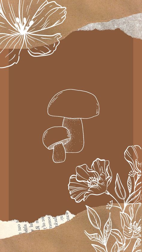 Boho Mushroom Wallpaper, Mushroom Asthetic Picture, Mushroom Iphone Wallpaper Aesthetic, Mushroom Asthetic Wallpers, Brown Mushroom Wallpaper, Wallpaper Backgrounds Mushrooms, Mushroom Screensaver, Mushroom Astethic, Mushroom Lockscreen