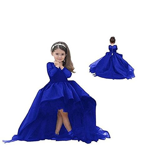 Flower Girl Dresses Lace, Satin Flower Girl Dresses, High Low Ball Gown, Pagent Dresses, Pageant Dresses For Teens, Blue Flower Girl, Flower Girl Dresses Blue, Girls Communion Dresses, Satin Flower Girl Dress