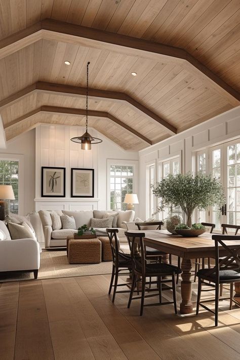 Shiplap Ceiling, Ceiling Ideas, Ceiling, Living Room, Wood, Furniture