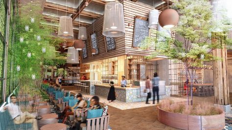 Food halls are an unstoppable trend. Here are nine new ones opening soon to look forward to. Food Court Design, Washington Dc Restaurants, Food Hub, New Food, Outdoor Food, Hall Design, Food Hall, Tasting Table, Food Court