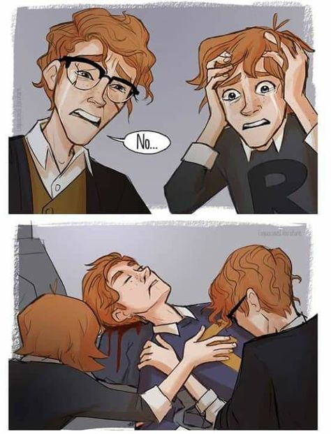 Way to break my heart Art Harry Potter, Harry Potter Feels, Fred And George Weasley, Harry Potter Artwork, Images Harry Potter, Harry Potter Comics, Fred Weasley, Harry Potter Drawings, Haikou