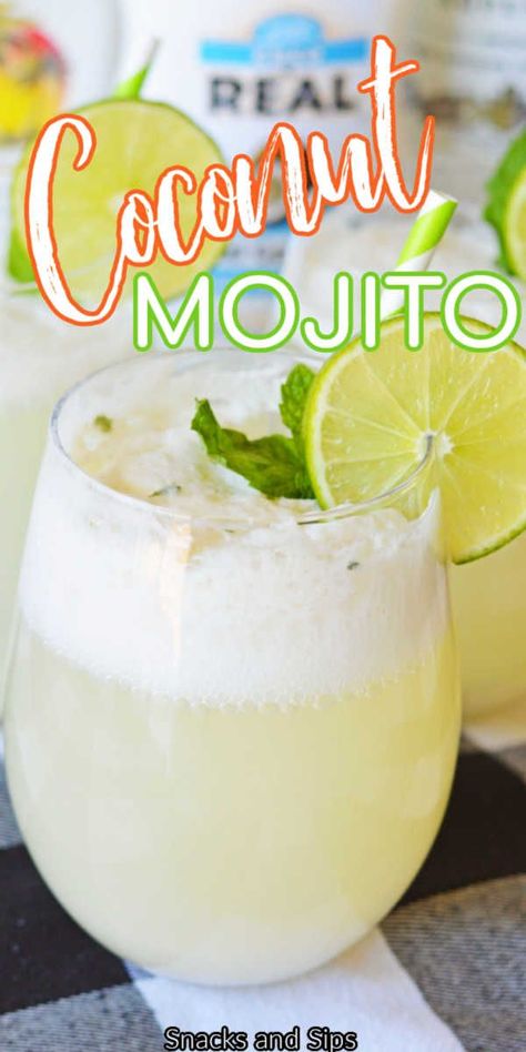 Coconut Mojito, Cream Of Coconut, Easy Summer Cocktails, Jello Shot Recipes, Coconut Drinks, Mojito Cocktail, Summer Drink Recipes, Mojito Recipe, Cocktail Drinks Recipes