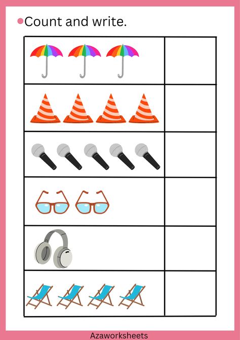 English Preschool Worksheets, Nursery Worksheets Preschool English, Count And Write Worksheets, Worksheets For Nursery Kids, Kindergarten Measurement, Cursive Small Letters, Math Counting Worksheets, Nursery Syllabus, Worksheets For Toddlers