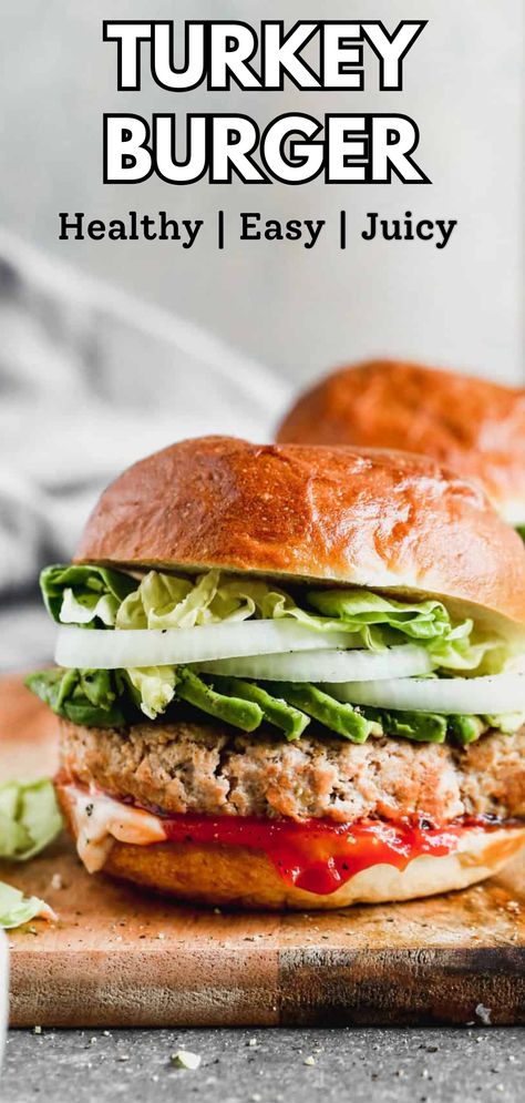 A perfectly cooked turkey burger with a golden-brown exterior, served on a toasted bun with fresh toppings, ready to enjoy. How To Season Turkey Burgers, Turkey Burger Toppings, Oven Turkey Burgers, Turkey Burger Seasoning, Best Turkey Burger Recipe, Baked Turkey Burgers, Best Turkey Burger, Turkey Burger Recipes Healthy, Homemade Turkey Burgers