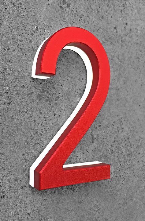 Modern Backlit House Numbers | Luxello Modern Red Metal House Numbers Lighted ... Red Signage, Backlit House Numbers, Modern Mailboxes, Hospital Signage, Modern Mailbox, Metal Signage, Led Signage, Metal House Numbers, Signage System