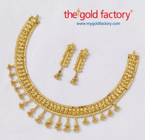 15 Gm Gold Necklace Design, Haaram Designs, Gold Chocker Necklace, Gold Necklace Design, Earrings Bali, 22k Gold Necklace, Gold Pendent, Bridal Necklace Designs, Gold Jewels Design