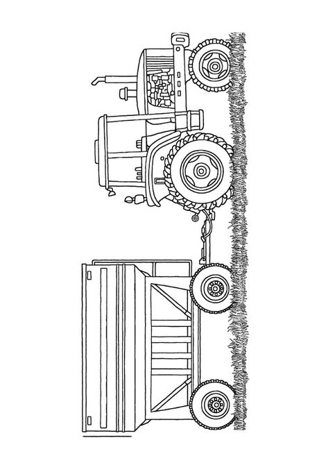 Coloring Page Tractor Drawing, Tractor Coloring Pages, Tractor Art, Stitch Coloring Pages, Boy Coloring, Printable Alphabet Letters, Heart Coloring Pages, Tractor Pulling, Summer Coloring Pages