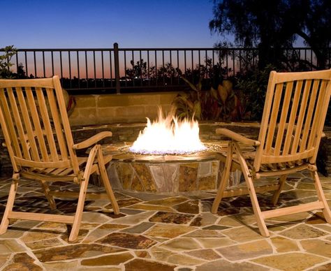 Pin for Later: The 9 Backyard DIYs That Will Give You the Most Bang For Your Buck Think Multipurpose With a Fire Feature Inspiring Outdoor Spaces, Rustic Fire Pits, Fire Pit Furniture, Stone Fire Pit, Gas Fire Pit Table, Outdoor Heaters, Diy Fire Pit, Diy Network, Wooden Decks