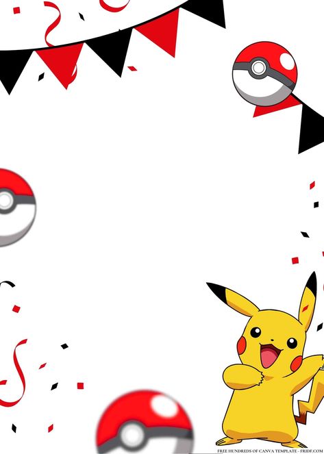 Pikachu Party Time! Electrifying Free Pokemon Birthday Invitations Inside! Pokemon Invite Template, Pokemon Birthday Wallpaper, Pokemon Birthday Invitation Card, Pikachu Invitation Template, Pikachu Party Invitations, Pikachu Cards Birthday, Pokemon Invitations Template Free, Pokémon Birthday Cards, Pokemon Birthday Invitations Free