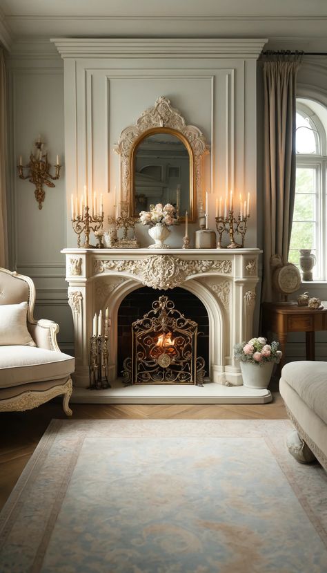 🔥 21 Jaw-Dropping Fireplace Decor Ideas You Need to Try Right Now! 🌟 Mint Green Room, Elegant Fireplace, Fireplace Decor Ideas, Minimalist Fireplace, Light Wooden Floor, French Fireplace, Victorian Fireplace, Traditional Fireplace, Faux Fireplace