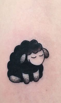 Sister black sheep tattoo idea Tiny Black Sheep Tattoo, Black Sheep Tattoo Traditional, Black Sheep Of The Family Tattoo, Cute Sheep Tattoo, Small Sheep Tattoo, Black Sheep Tattoo Ideas, Sheep Tattoo Ideas, Black Sheep Tattoo, Small Black Tattoos