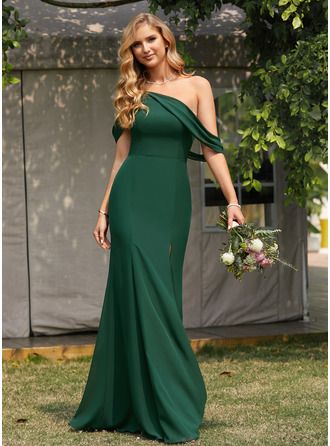 Hunter Green Satin Dress, High Low Bridesmaid Dresses, Empire Waist Bridesmaid Dresses, Princess Bridesmaid Dress, Knee Length Bridesmaid Dresses, One Shoulder Bridesmaid Dresses, One Shoulder Bridesmaid, Sleeveless Bridesmaid Dresses, Floor Length Chiffon Bridesmaid Dresses