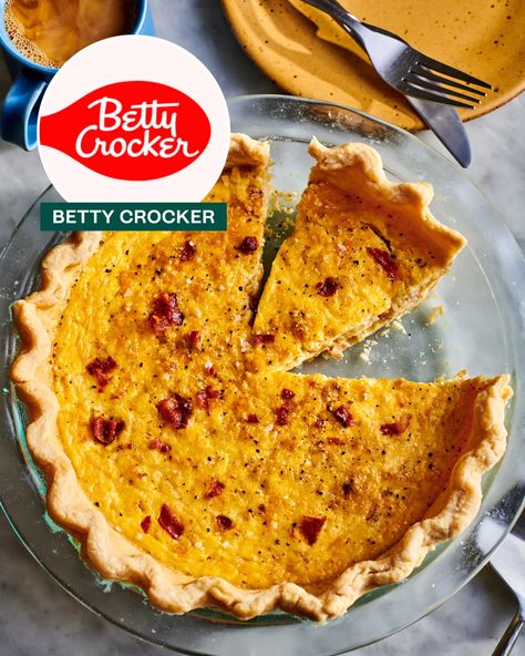 Betty Crocker Quiche Lorraine Recipe Review | Kitchn Quiche Lorraine Recipe, Easy Quiche, Quiche Recipes Easy, Betty Crocker Recipes, Fried Turkey, Tomato Tart, Quiche Recipe, Flavored Bacon, Summer Lunch