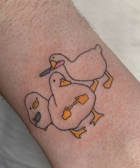 Funny Small Tattoos, Ignorant Style Tattoo, Spiderman Tattoo, Duck Tattoos, Funky Tattoos, Sharpie Tattoos, Muster Tattoos, Cute Little Tattoos, Cute Tiny Tattoos