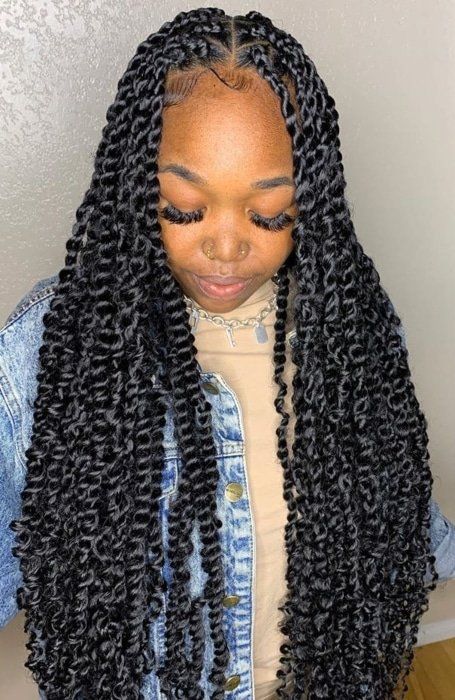 Cute Hairstyles To Do With Passion Twists, 30 Inch Passion Twist, Medium Large Passion Twist, Darling Passion Twists Hairstyle, Medium Passion Twists Hairstyle Long, Fulani Passion Twists, Passion Twists Long, Passion Twists Hairstyle Long, Small Passion Twists