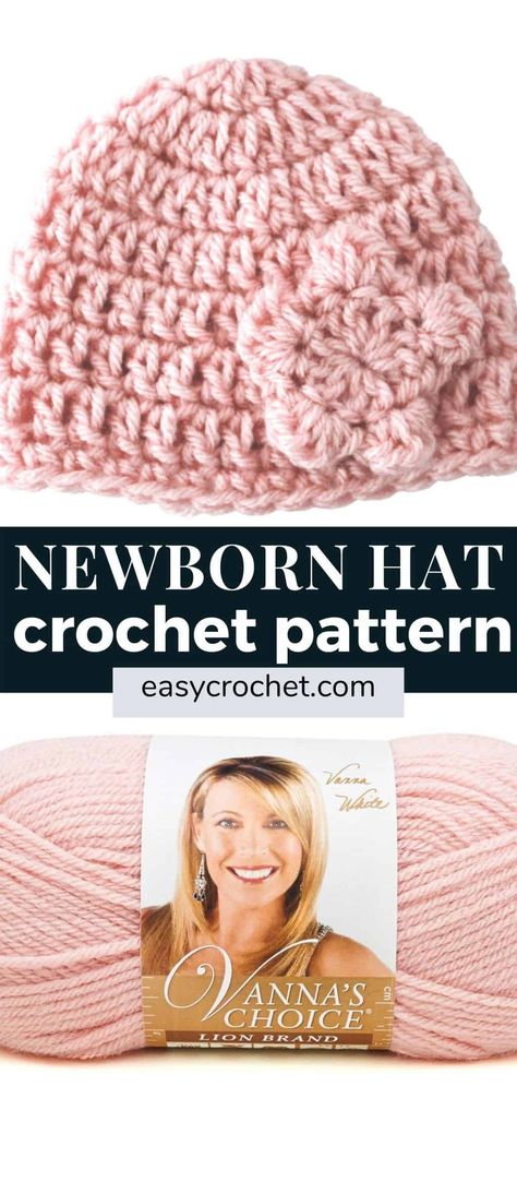 Crochet Newborn Hat Free Pattern, Knitting Baby Hat, Newborn Crochet Hat Pattern, Baby Beanie Crochet Pattern, Crochet Baby Hats Girl, Easy Crochet Baby Hat, Crochet Zig Zag, Crochet Baby Hats Free Pattern, Crochet Baby Cap