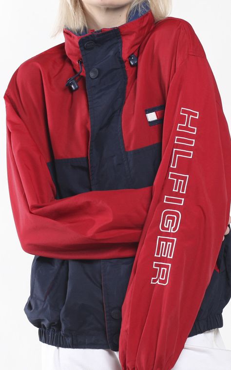 Vintage Tommy Hilfiger Windbreaker Jacket Hilfiger Outfits, Tommy Hilfiger Windbreaker, Tommy Hilfiger Vintage, Tommy Hilfiger Jackets, Vintage Windbreaker, Vintage Tommy Hilfiger, Cute Jackets, Vintage Jacket, Outfits Casuales