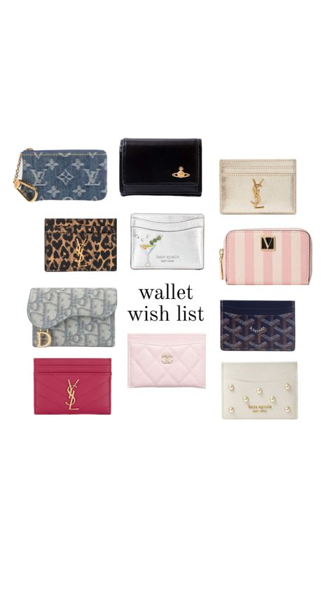 Ysl Card Holder, Luxury Bags Collection, Designer Wallet, Girly Bags, Suitcase Packing, Designer Wallets, Pretty Bags, Birthday Wishlist, Essential Bag