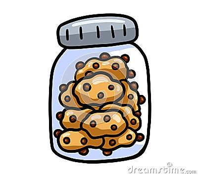 Cookie Jar Illustration, Jar Illustration, Cartoon Chocolate, Dessert Christmas, Chocolate Chip Cookie, A Cartoon, Cookie Jars, Cookie Jar, Chip Cookies