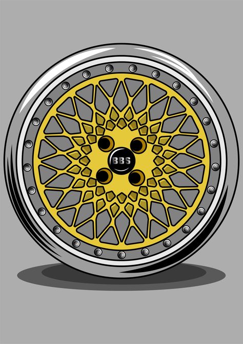 Rim Drawing, Vw Mk1, Coloring Pages For Grown Ups, Bbs Wheels, Gas Monkey, Cool Car Drawings, Car Wheels Rims, Car Artwork, Custom Hot Wheels