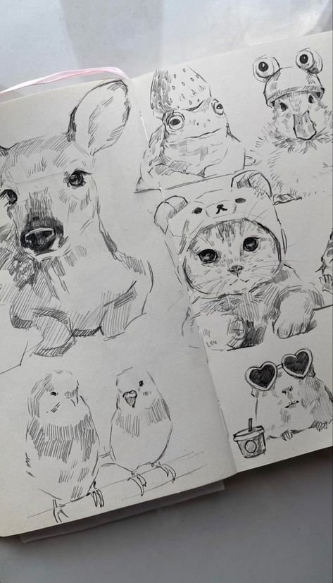 Piskel Art, Animal Drawings Sketches, Sketchbook Inspo, Sketchbook Art Journal, Arte Sketchbook, Arte Inspo, Art Drawings Sketches Creative, Animal Sketches, Sketch Ideas